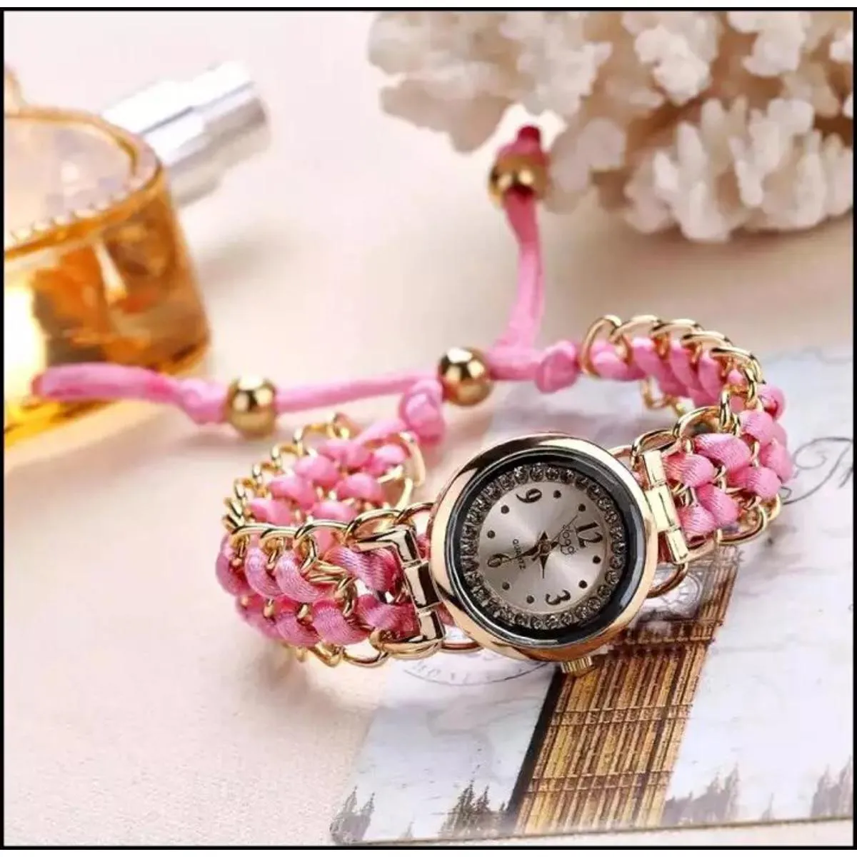 Luxury Stylish Girls Analog Handmade Braided Bracelet Watch Thread Knitted Weaved Strap Women Dress Casual WatchesFemale Ladies Wrist Watch Best For Personal Use Or Gift Birthday Party