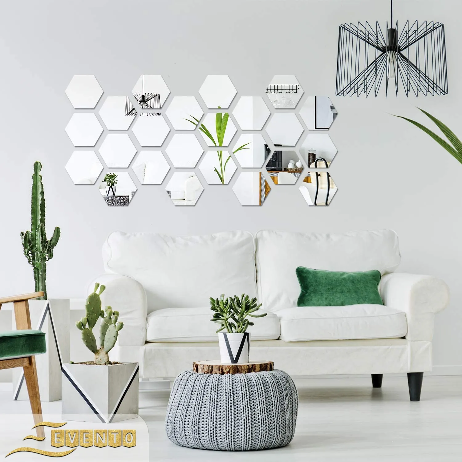 Imported Acrylic Hexagon wall decor Mirrors 3D wall mirrors 4x4 inches per hexagon (1 TO 60 PIECES)
