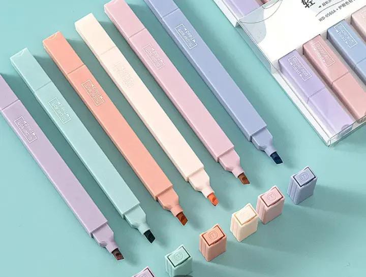 Colour Pen Large-capacity Chesil Tip Highlighters Aesthetic Japanese Stationery | Buy 2 Enjoy