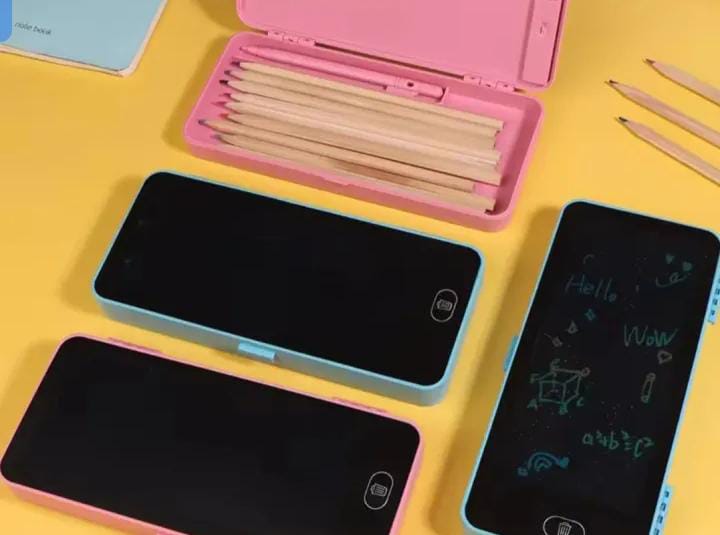 Pencil Box with Multi color Kids Writing Tablet