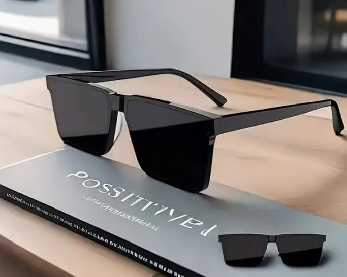 1 Pair Fashionable Black TR Frame Fashion Glasses - Casual Multifunctional Style with Durable Metal Hinges, Perfect for Beach Travel and Outdoor Activities, Ideal